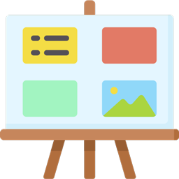 painting board with paintbrush and paint